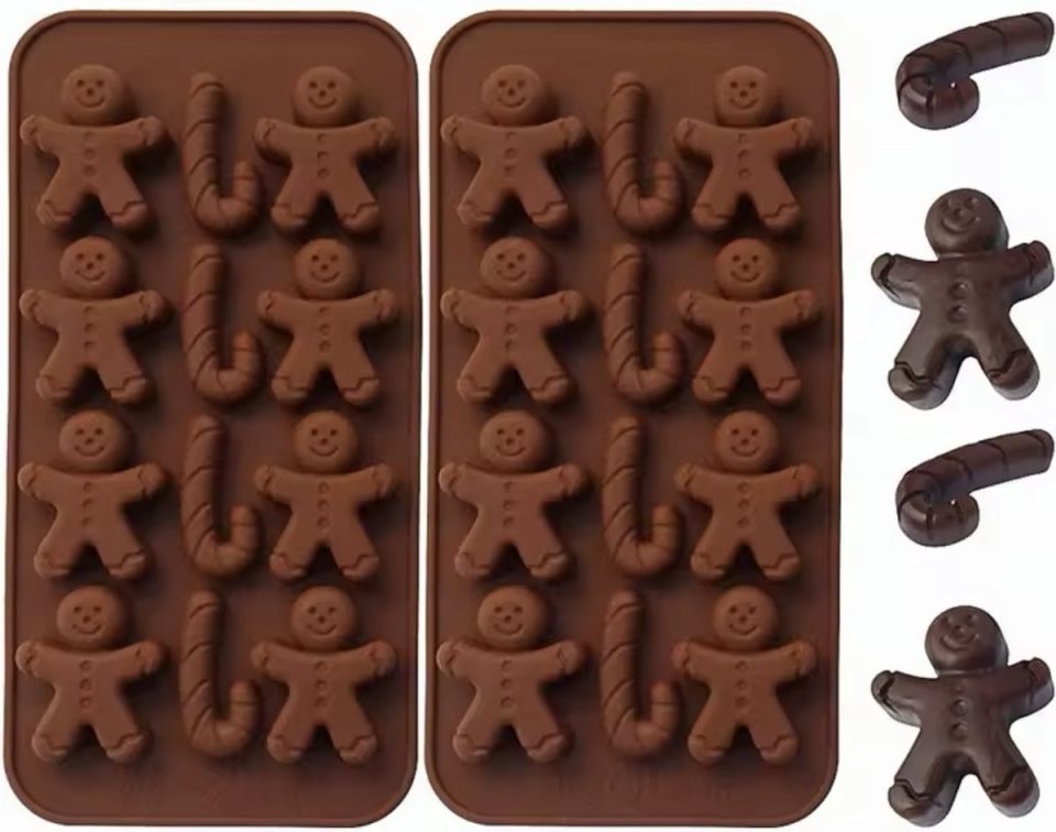 KimDo Siliconen Sneeuwpop Kerst Mal 12 vormen Rood