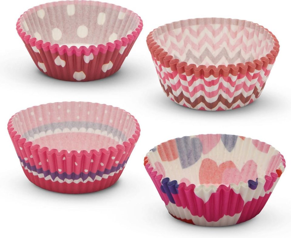 Family Pound muffinvorm Muffin Bakvormen / Cupcake Papier Vormpjes Roze (100 stuks)