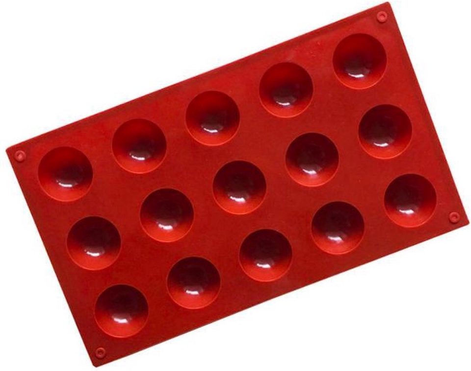 New Age Devi siliconen bakvorm Halve Bollen Halfrond- Rond (15 stuks)