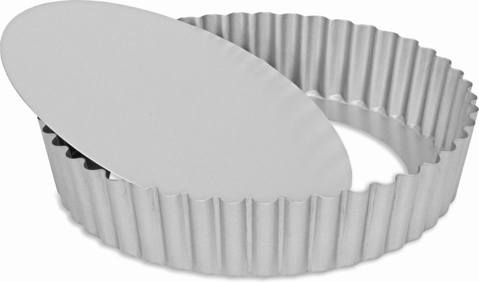 Patisse quichevorm Met Losse Bodem Staal Zilver 25 cm