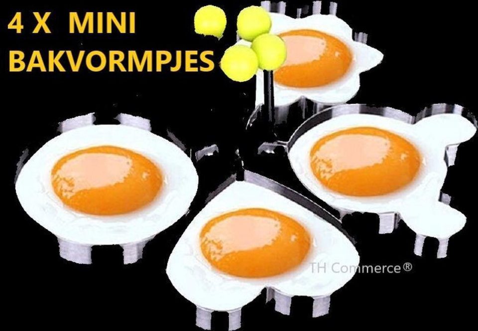 TH Commerce Set van 4 eiervormpjes