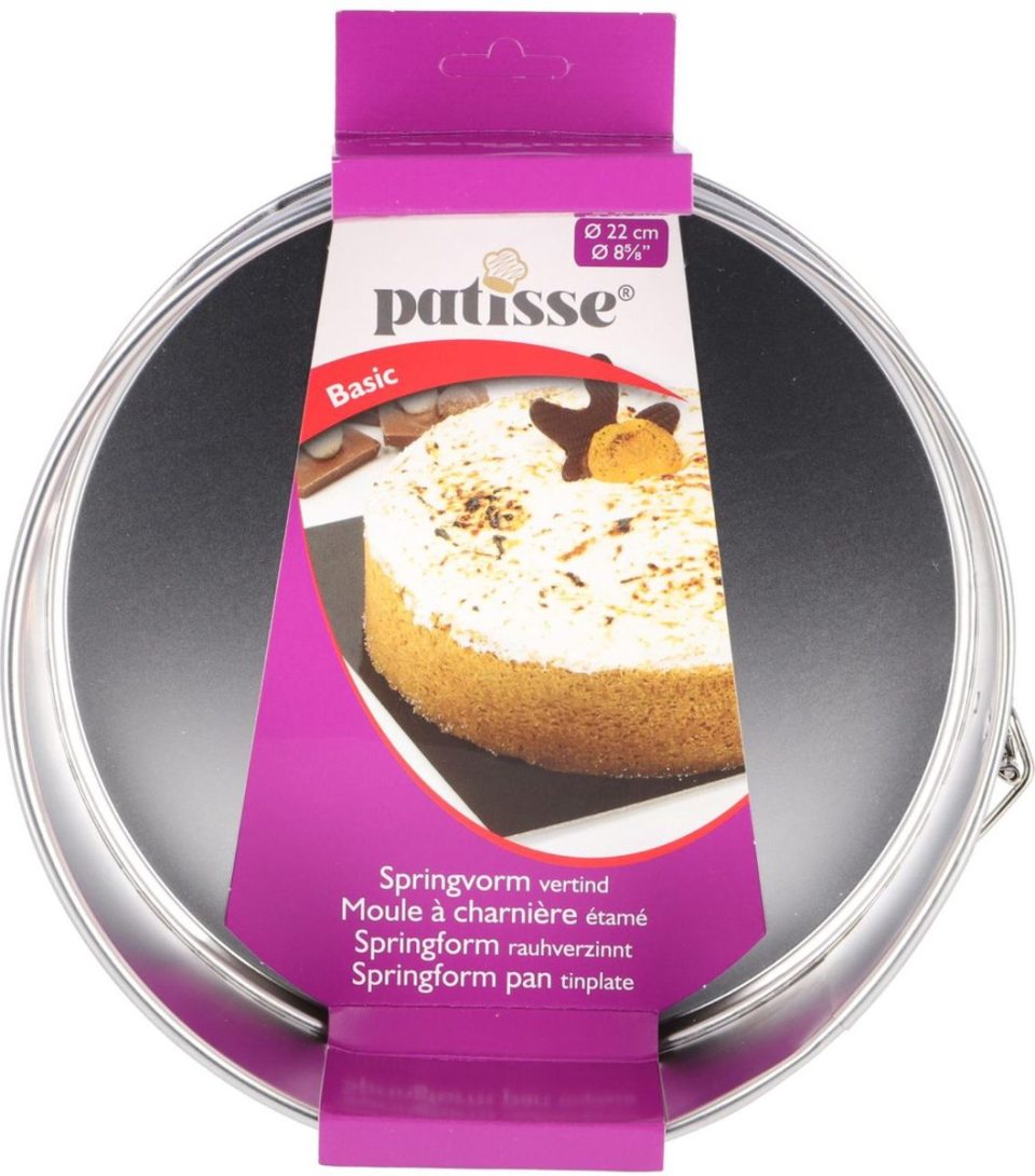 Patisse springvorm Met Bodem Tin Zilver 22 cm