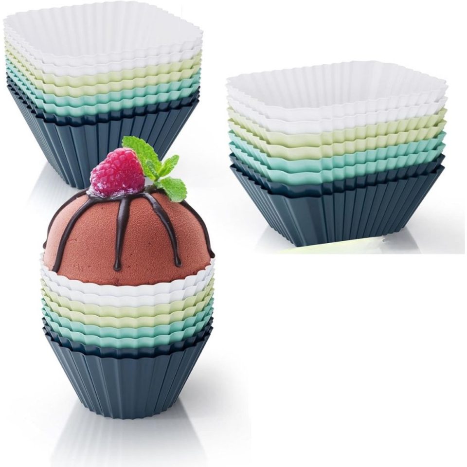 Famanu muffinvormen set herbruikbare siliconen vormen voor cupcakes