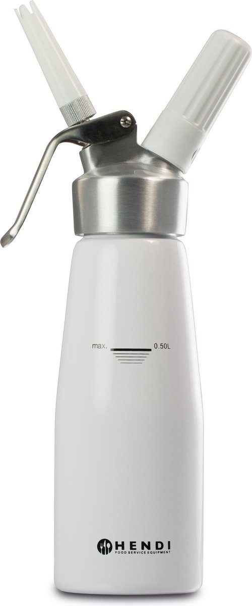Hendi Slagroomapparaat wit 0,5 l