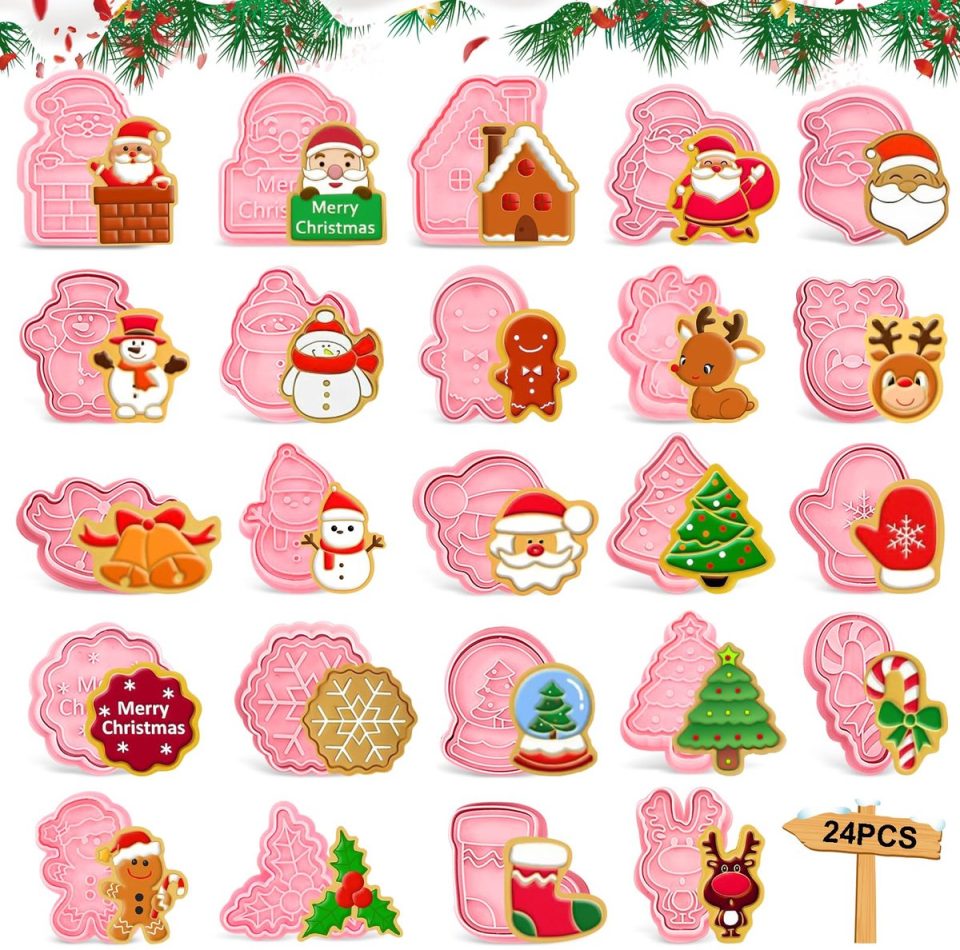 Jiasha kerstkoekjesvormpjes (24 stuks)