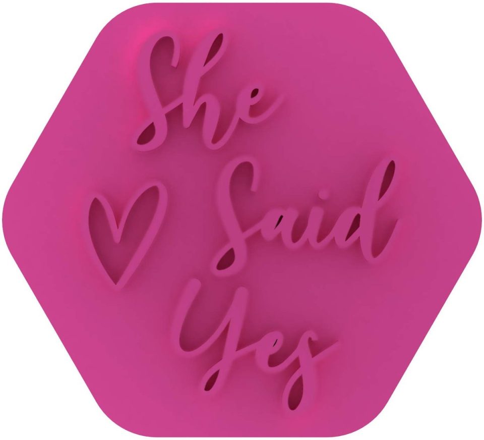 LissieLou fondant She Said Yes Bachelorette Party Koekjesstempel Icing