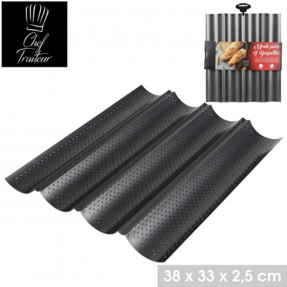 Urban Living bakvorm “LE four” voor 4 baguettes 38×33×h2,5 cm