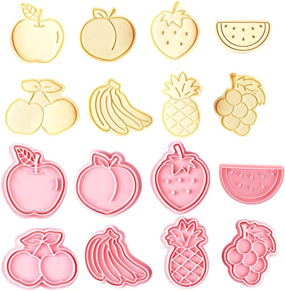 Oimg uitsteekvormpjes Koekjesvorm 8-delige roze