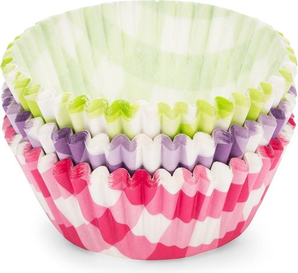 Patisse cupcakevormpjes Geblokt Ø 7 cm (90 stuks)