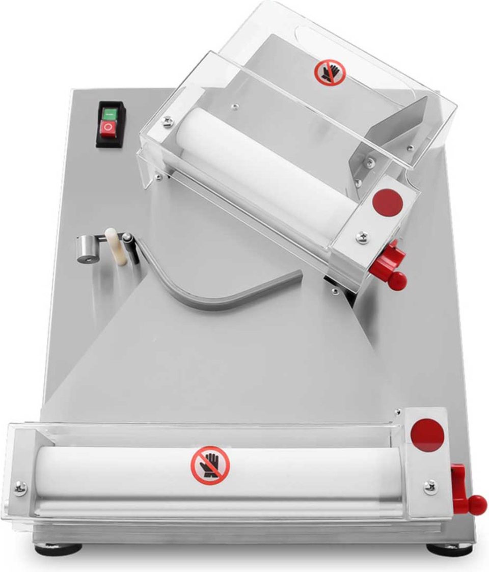 HCB Professionele Horeca Uitrolmachine dubbele deeg rollen 30 cm 34 x 50,5 x 70 cm
