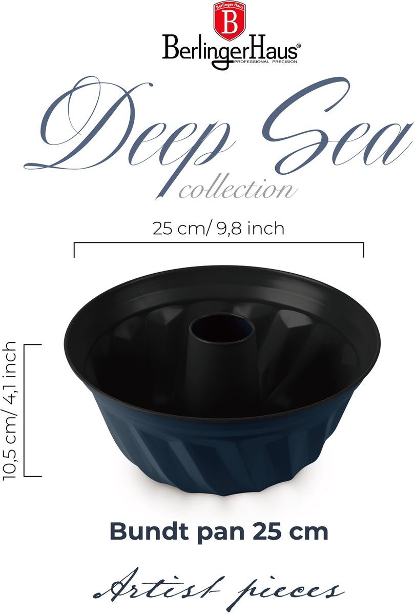 Berlinger Haus Tulband Ø25 Deep Sea Mat blauw