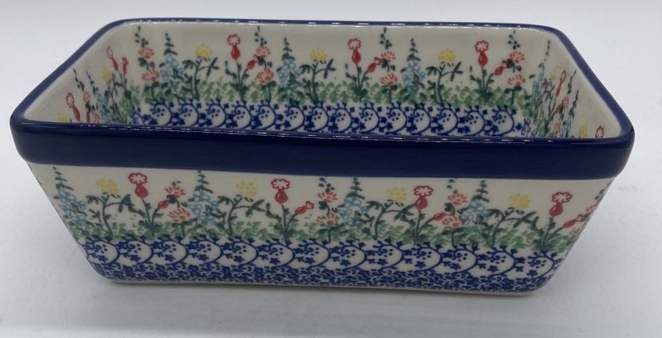 Bunzlau cakevorm keramiek gekleurde wilde bloemen