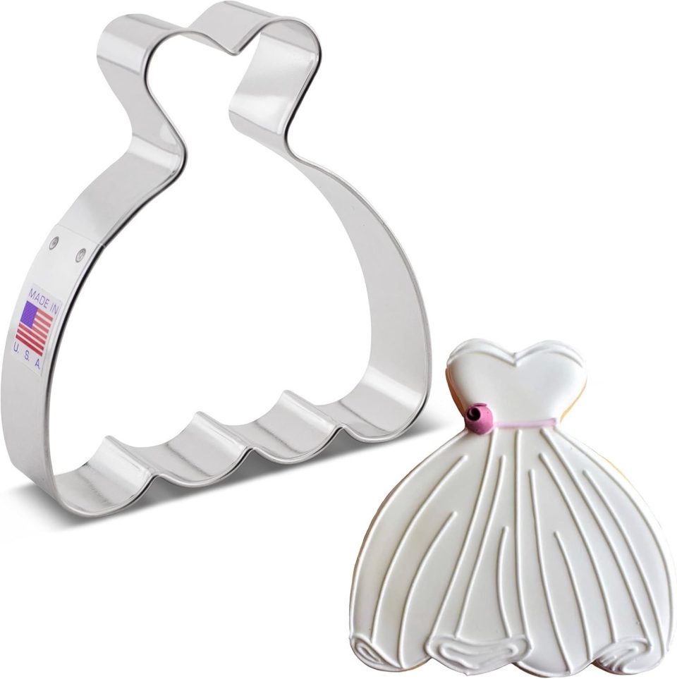 Ann Clark Cookie Cutters Bruidsjurk Koekjesvorm Metaal 10 cm