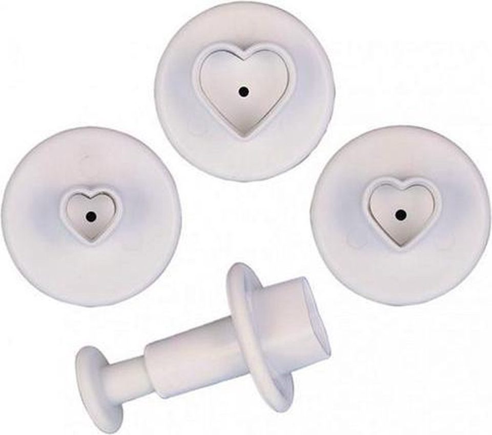 Städter Plunger cutter set van 3 mini hartjes