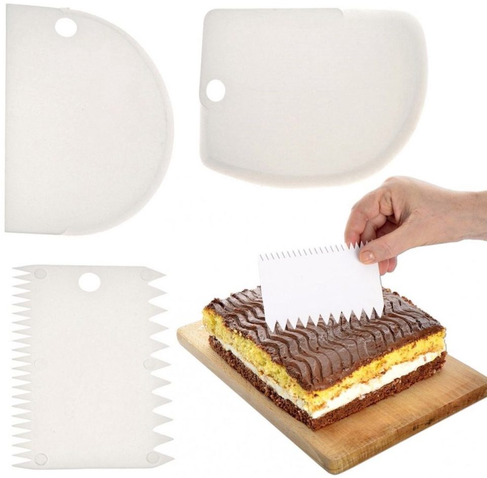 cucina La Deegschraper Set Kunststof 3 Delig Deegsnijder Deegsteker 12 cm
