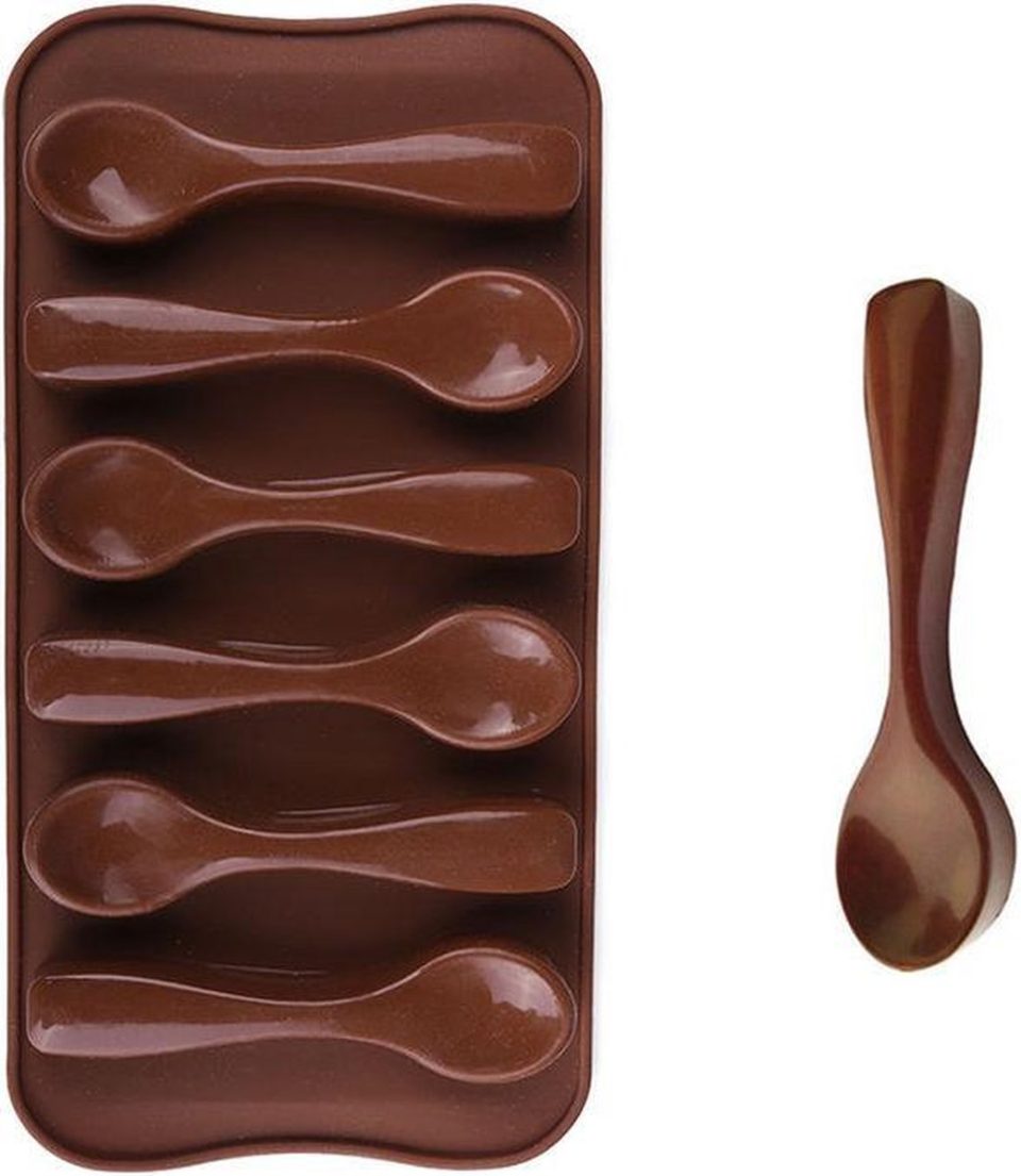 MerkIoos chocolade Siliconen Mal Lepels