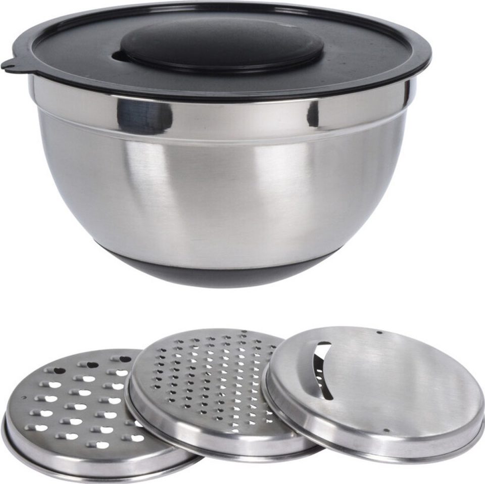 Excellent Houseware Mengkom/raspkom inclusief 3 raspen beslagkommen 25 cm