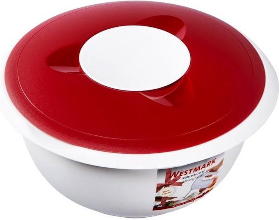 Westmark Mengkom met tweedelige deksel wit rood 3,5 l