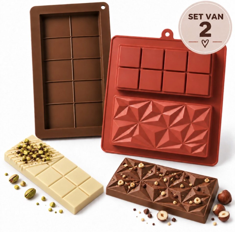 Lynn's chocolade Siliconen bakvormen Set van 2