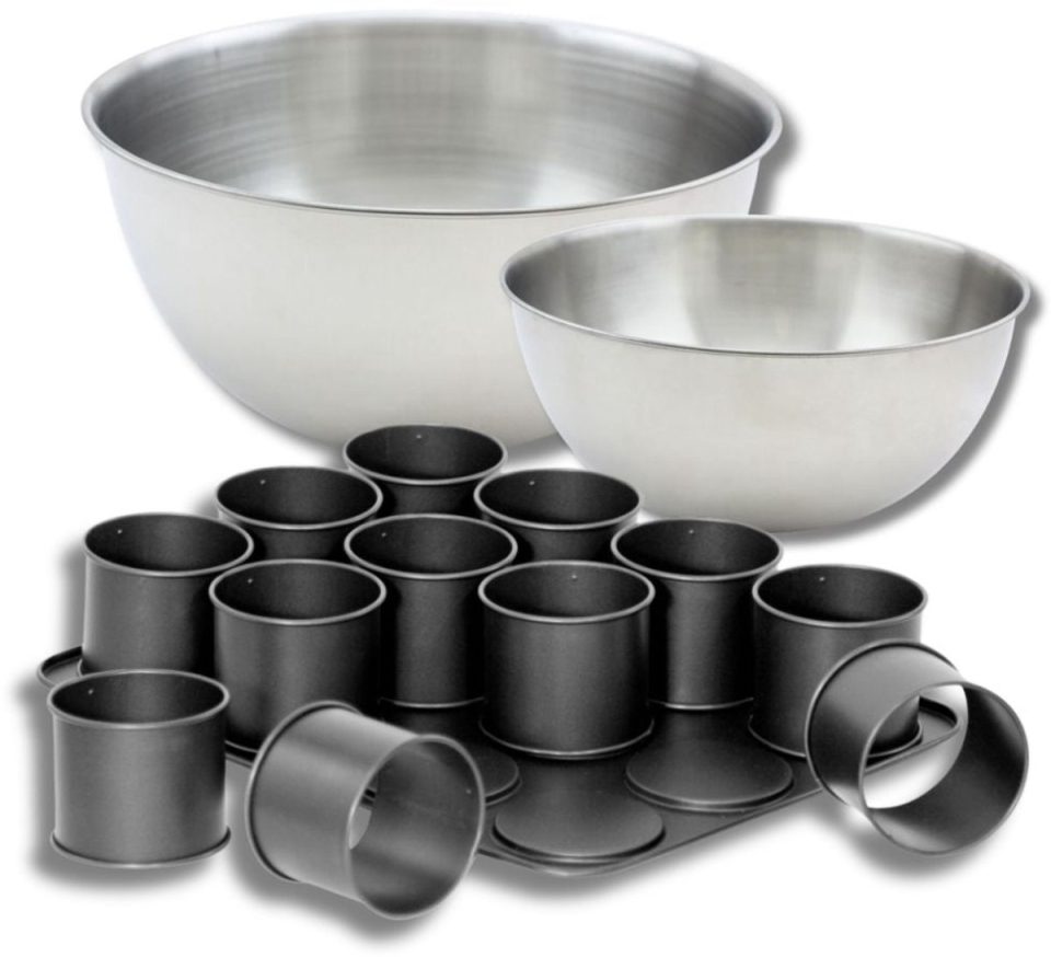 Zenker Set met 1 bakplaat met 12 mini ronde vormpjes