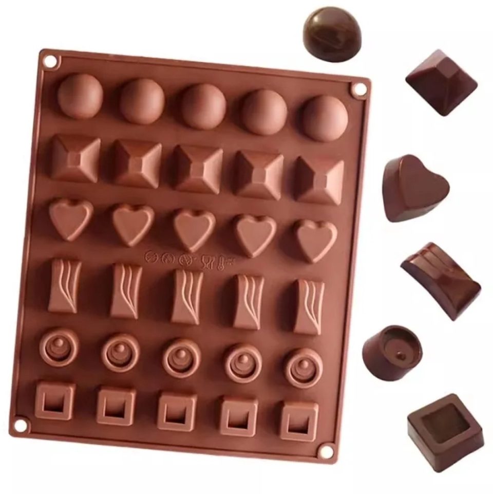 Actie4you® chocoladevorm Siliconen Mal 30 chocolaatjes