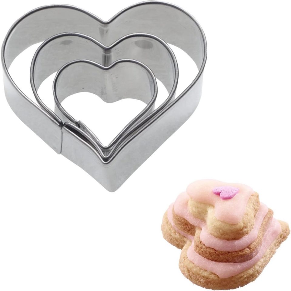 Westmark 3 terras koekjesvormpjes »hart« 5,6 cm