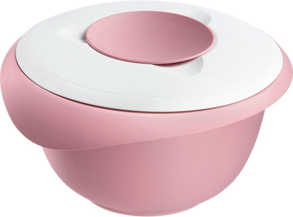 Westmark Mengkom met tweedelige deksel wit roze 3,5 l