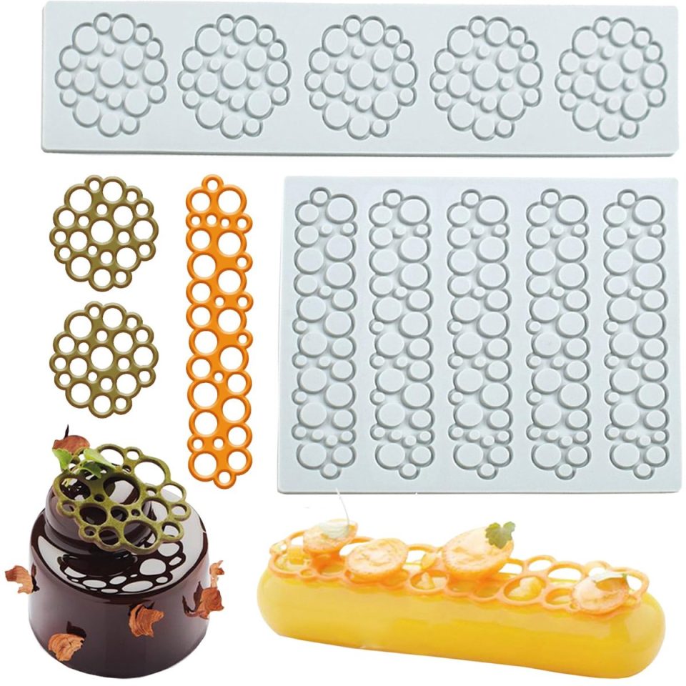Ibenzoa Veelzijdige Siliconen Puntmatten voor Taartdecoratie (2 stuks)
