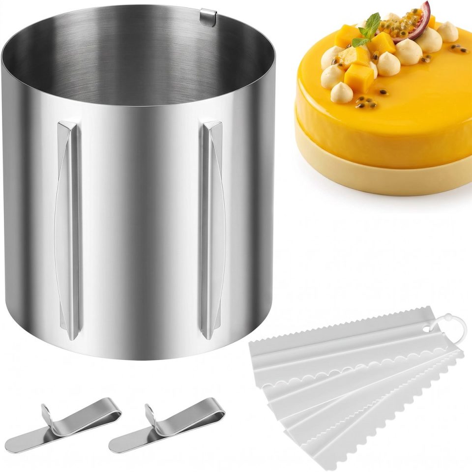 Aimason taartring Verstelbaar Zilver 20 cm 30 cm