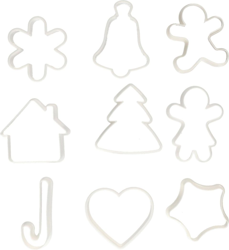 Gerimport uitsteekvormpjes Koekvormpjes kerst thema