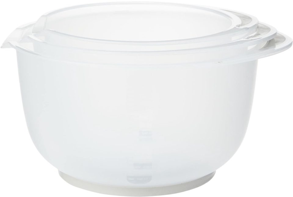 Famanu Set van 3 mengkommen met antislip bodem wit 1,5 l 2 l