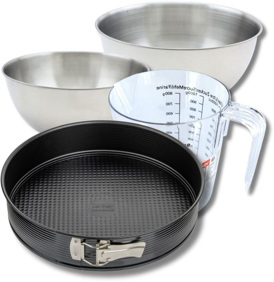 Zenker Bakkerset met een springvorm van 2 mengkommen 30 cm