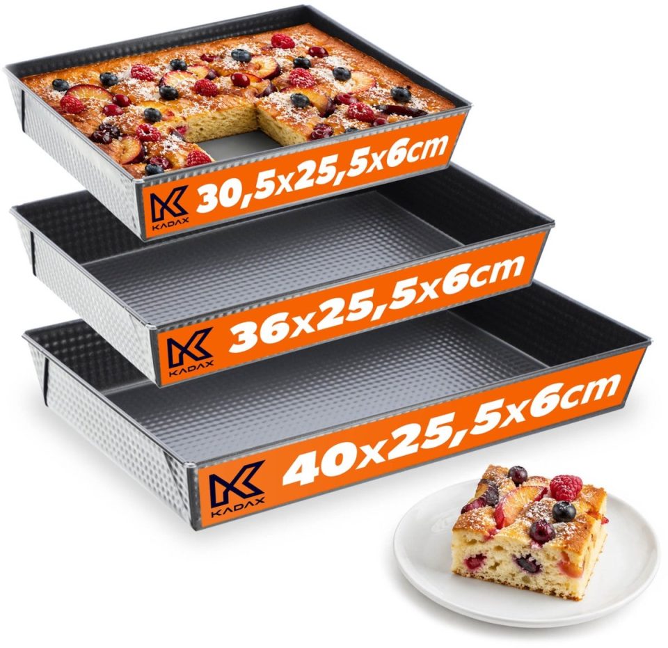 Kadax bakvorm Rechthoekige set van 3