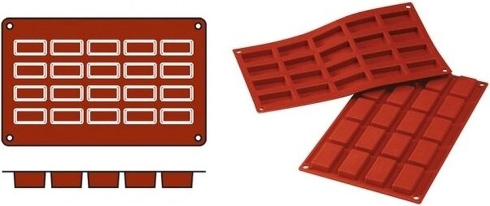 Silikomart bakmat Financiers (Cap. SiliconFlex 070057 (20 stuks)