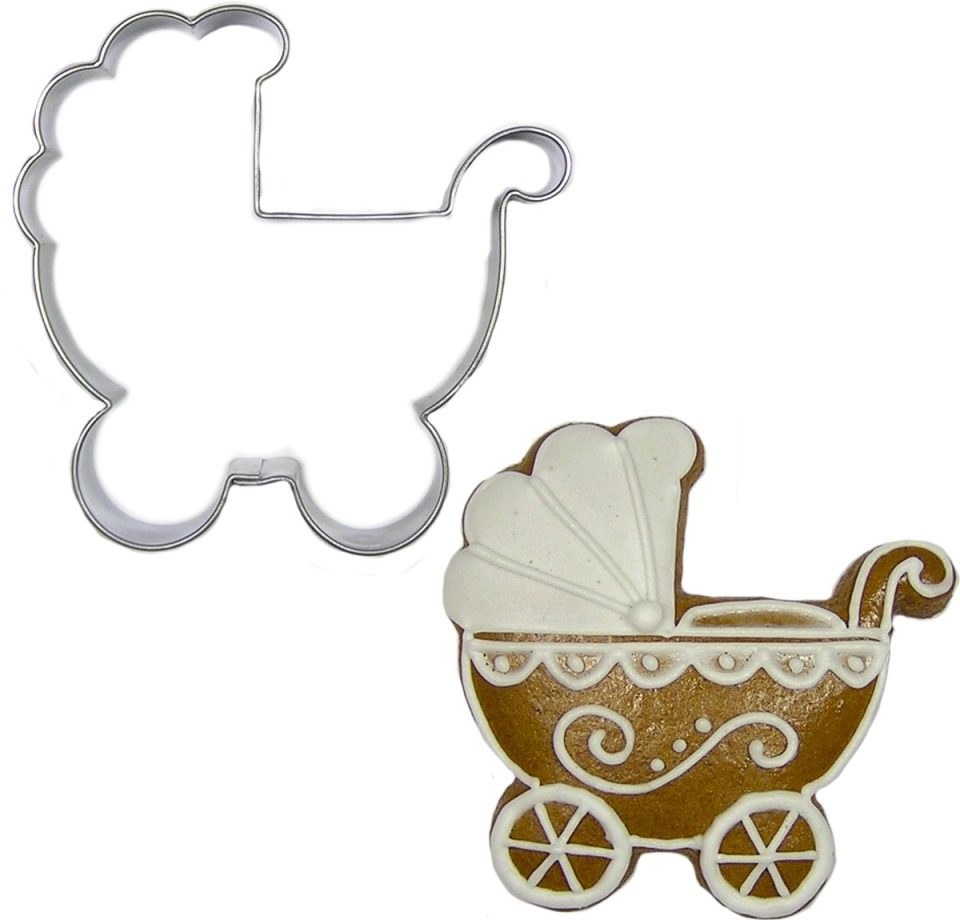 Brand New Cake uitsteekvorm Kinderwagen RVS 6 cm