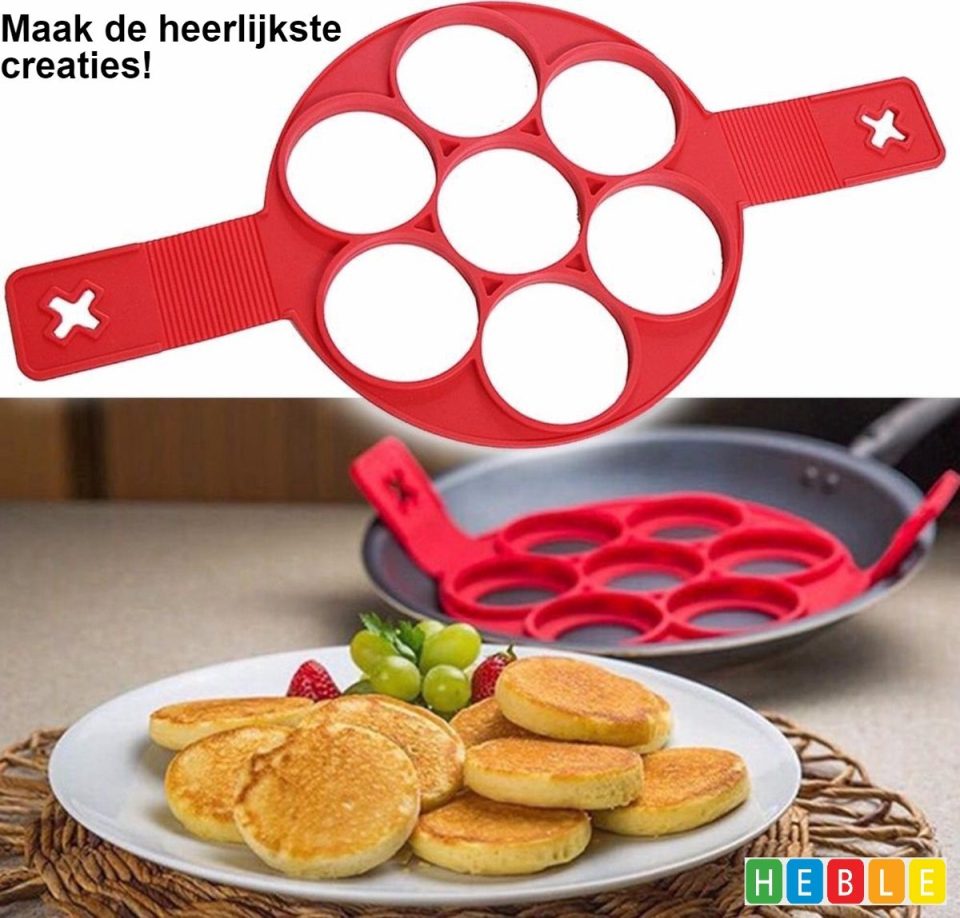 Heble® *** Siliconen Wafel Poffertjesvorm