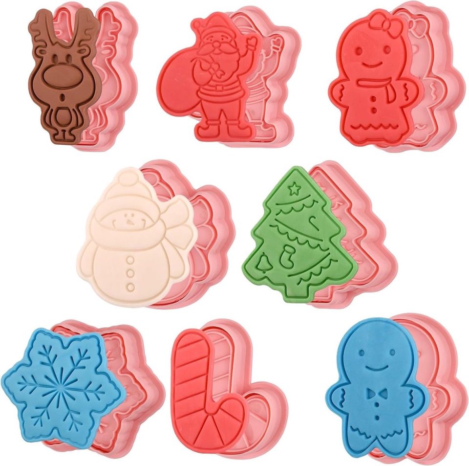 Zempertoopa Set van 8 kerstkoekjesvormpjes