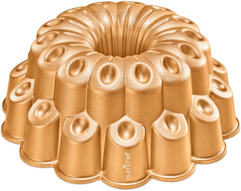 Nutrichef cakevorm Tulband Taartvorm- 9 Inch Gouden Marquise