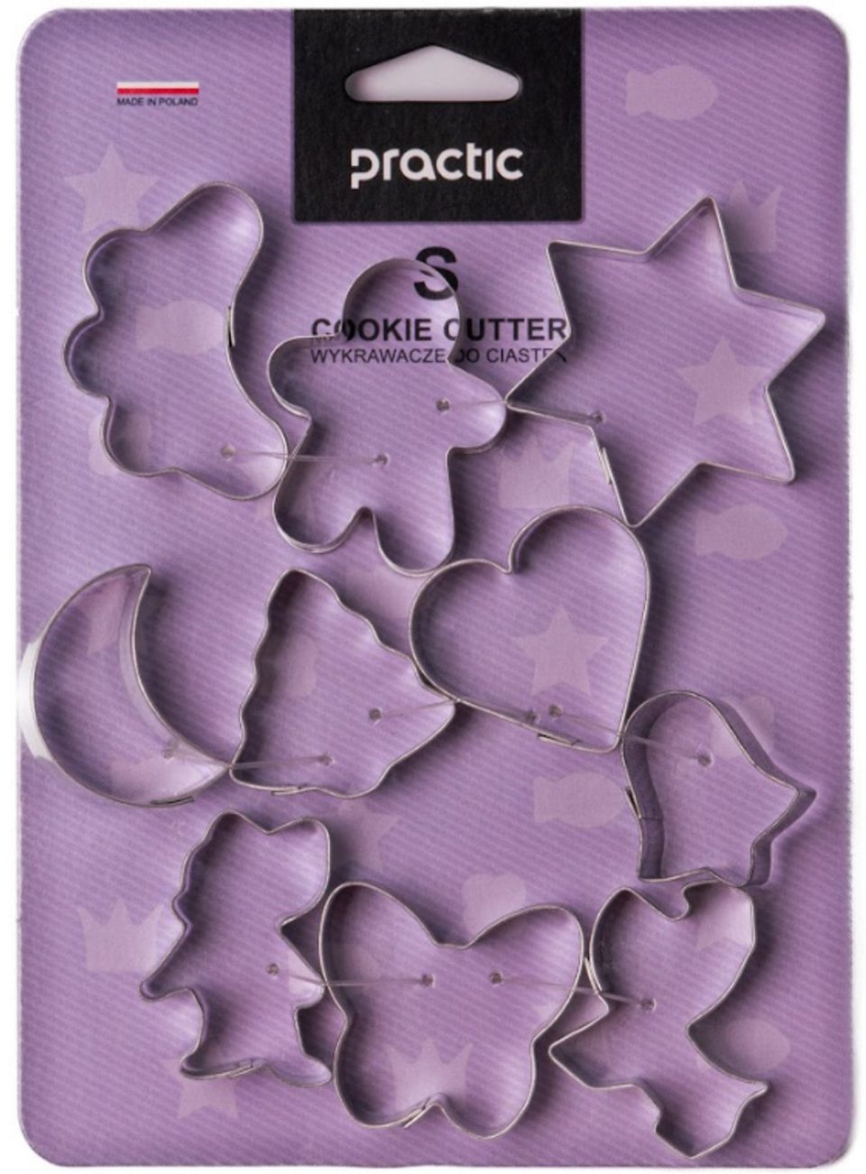 Practic uitsteekvormpjes Set voor koekjes, (10 stuks)