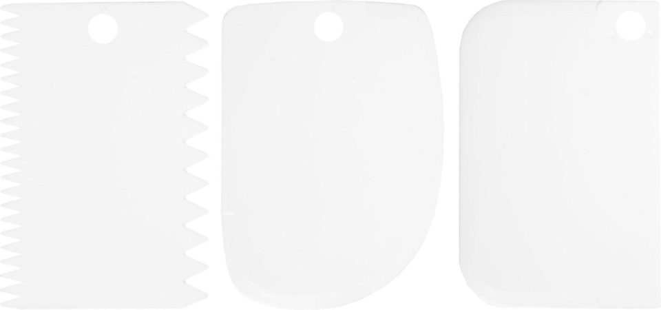 Krumble Deegschraper set van 3 Fondant schraper Wit