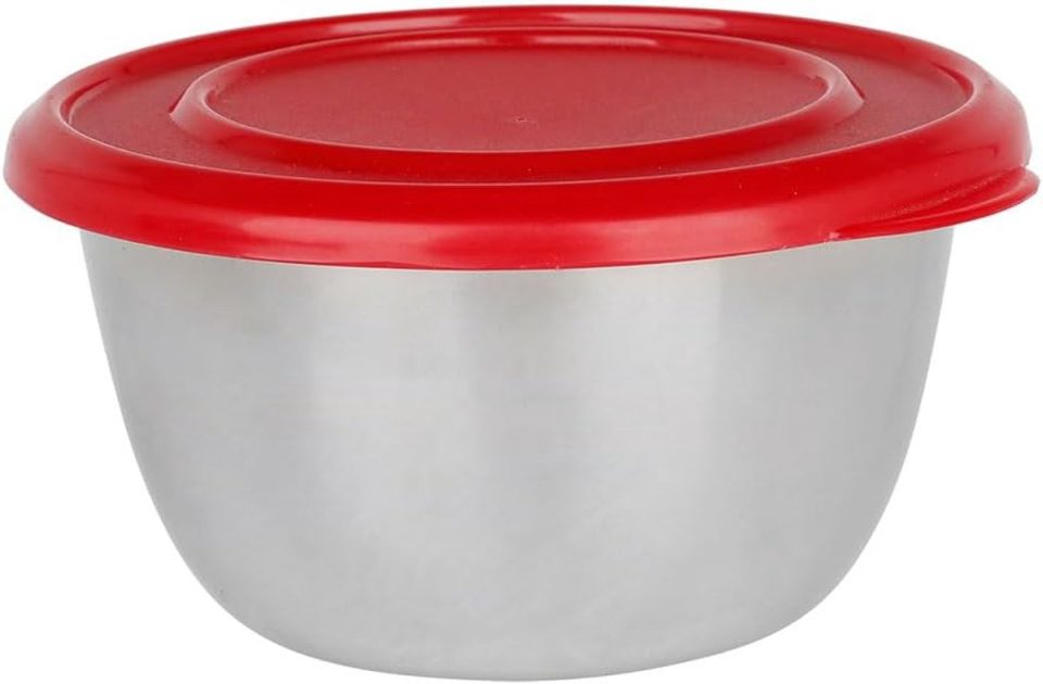Famanu Roestvrijstalen keukenschaal Ø rood 500 ml 13 cm 5 cm