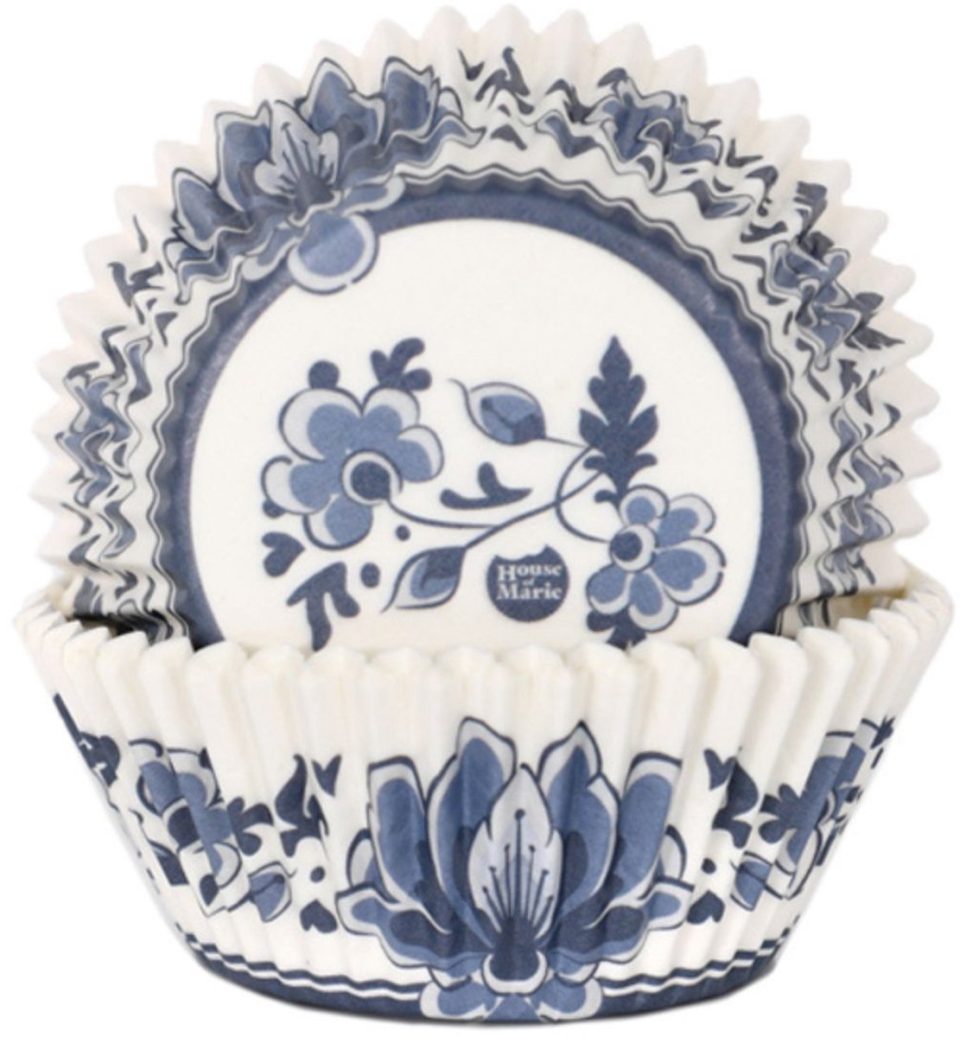 House of Marie Cupcake Vormpjes Delfts Blauw (48 stuks)