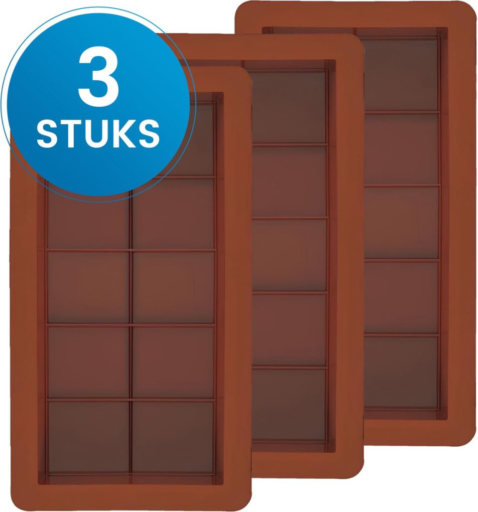 JVS Products Chocoladereep Vormen 3 Delige Bruin