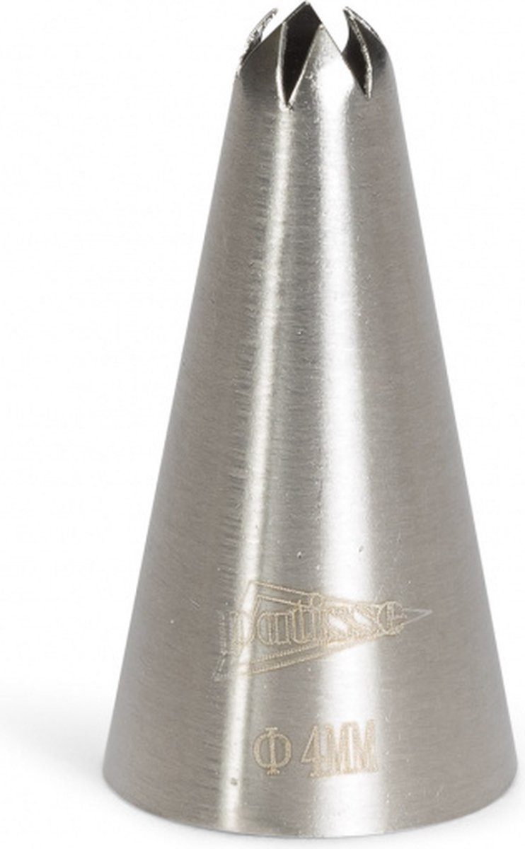 Patisse spuitmond Gesloten Ster RVS zilver 4 mm