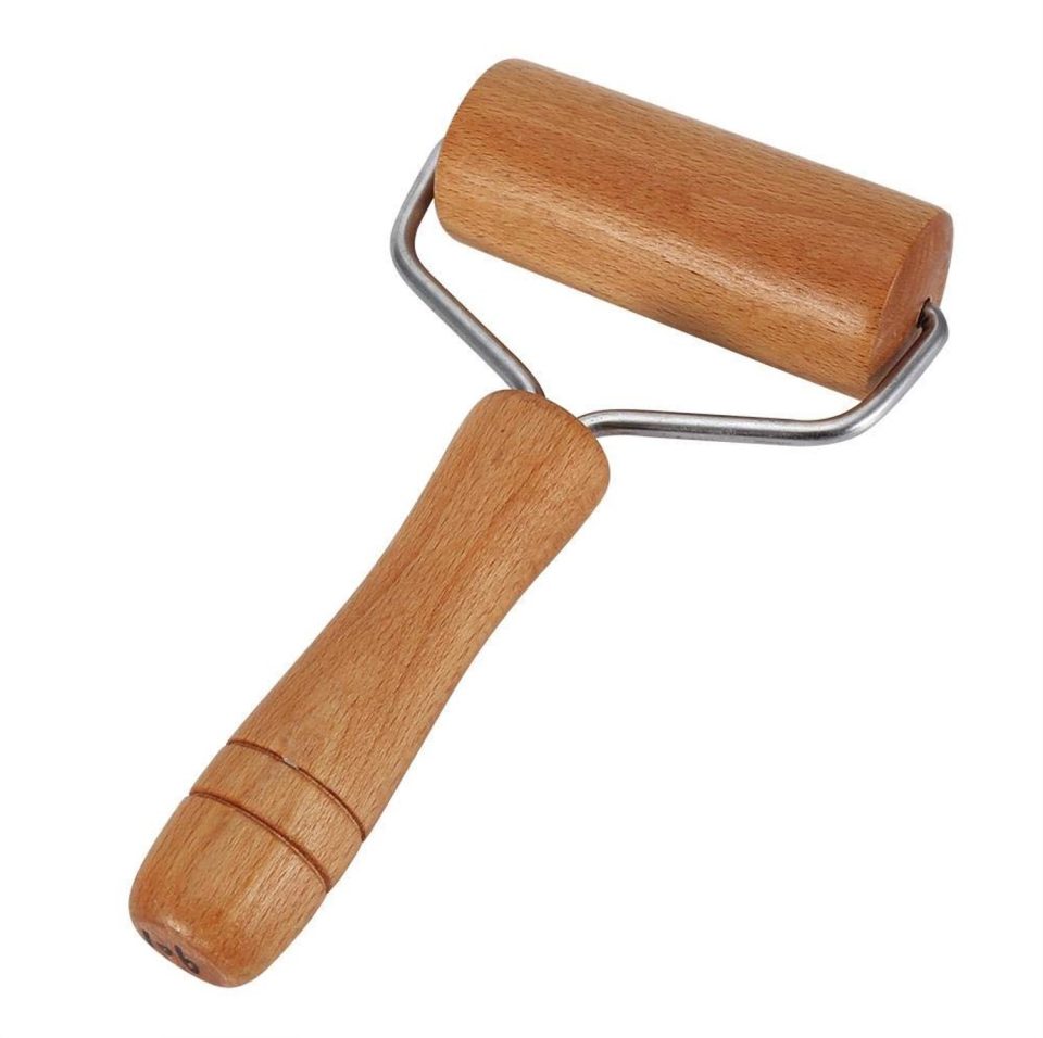 Famanu deegroller Mini houten voor pizza en koekjes