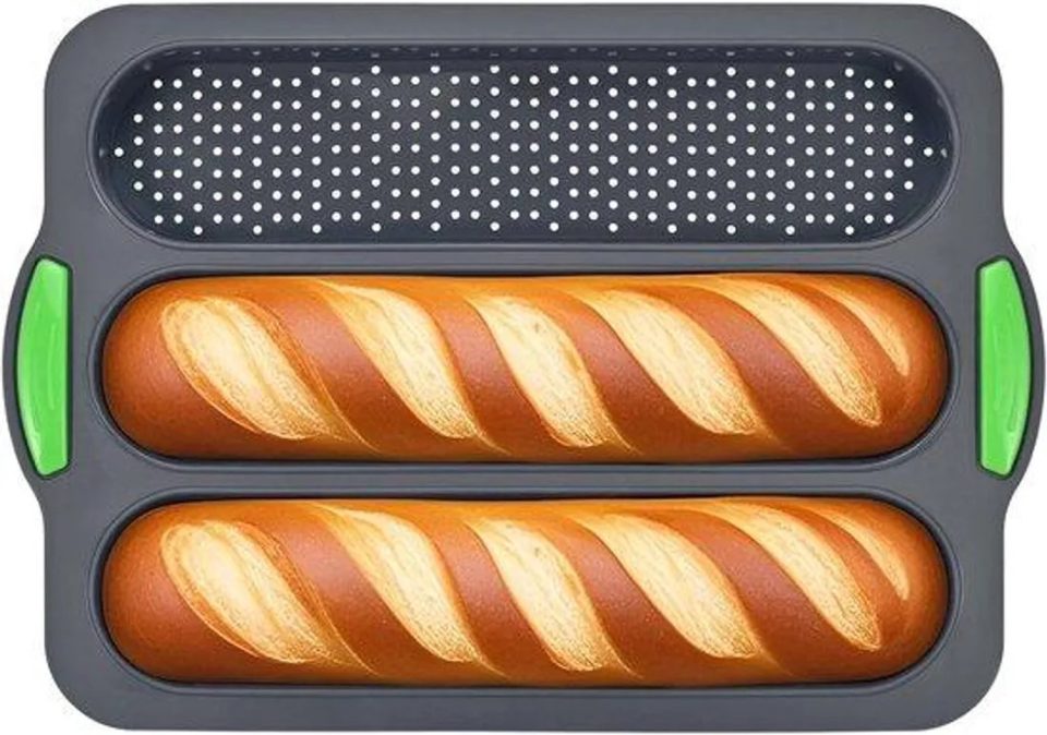 Veelkleurig siliconen bakvorm Geschikt voor baguettes Geschikt voor meerdere groeven