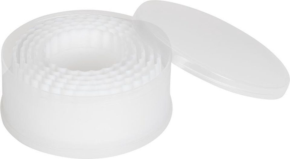 Patisse set uitsteekvormen rond wit 6-delig 12 cm