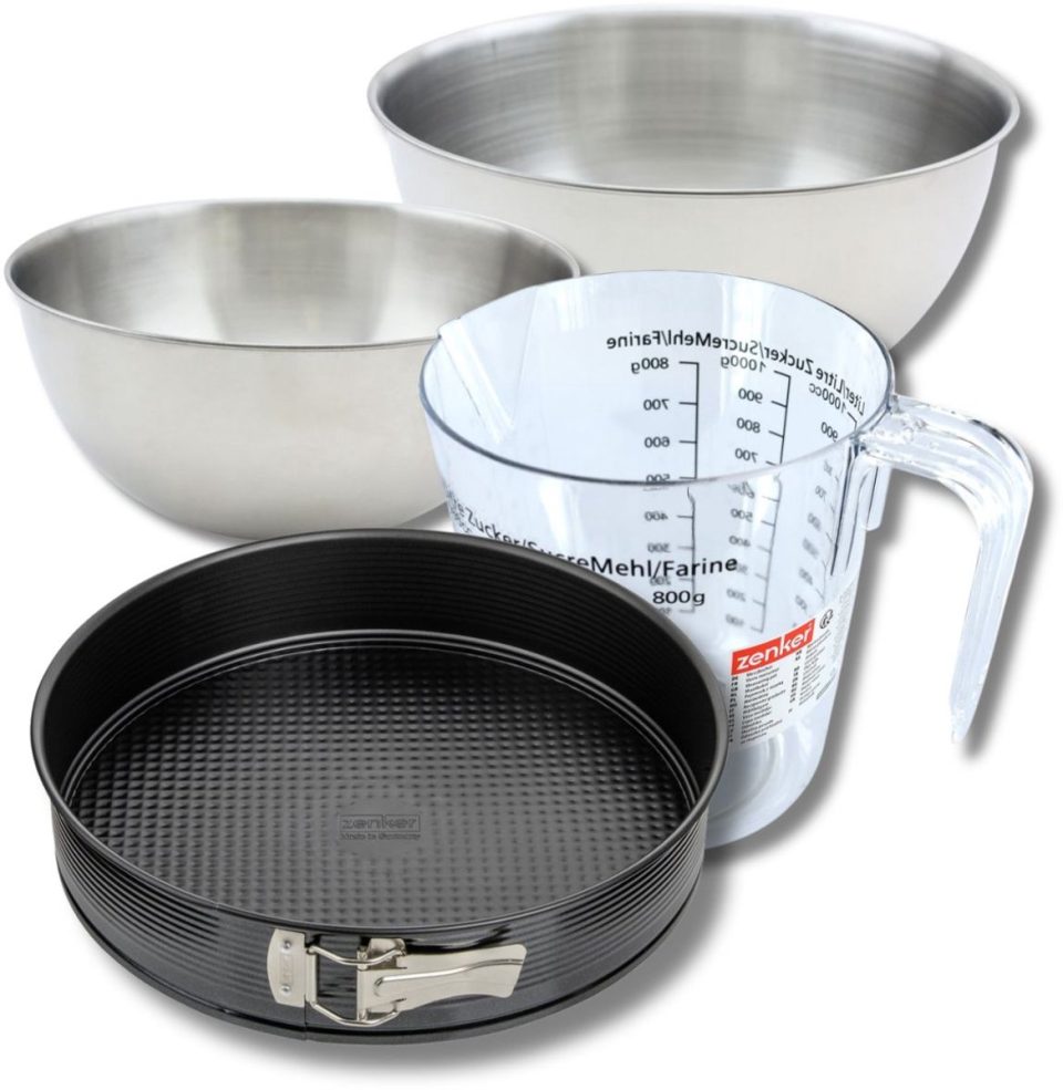 Zenker Bakkerset met een springvorm van 2 mengkommen 26 cm