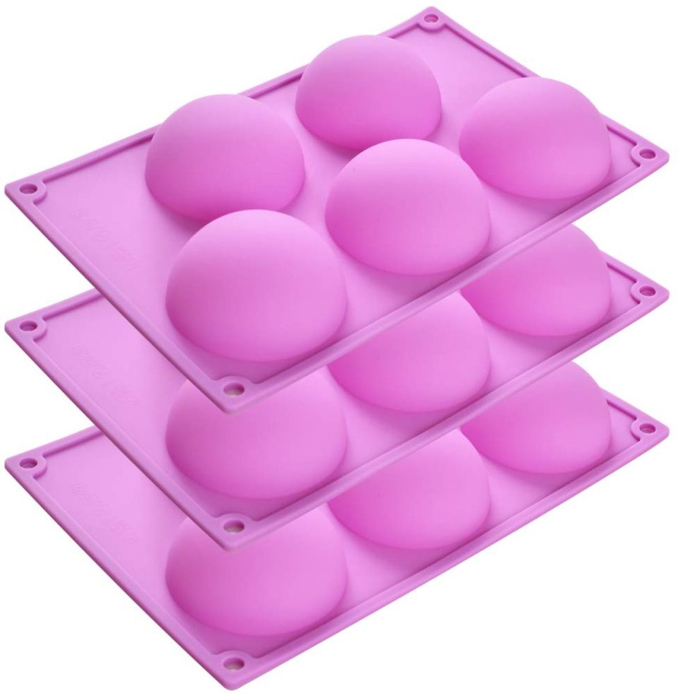 Unyqoos siliconen bakvorm Veelzijdige Halfronde Set Paars (3 stuks)