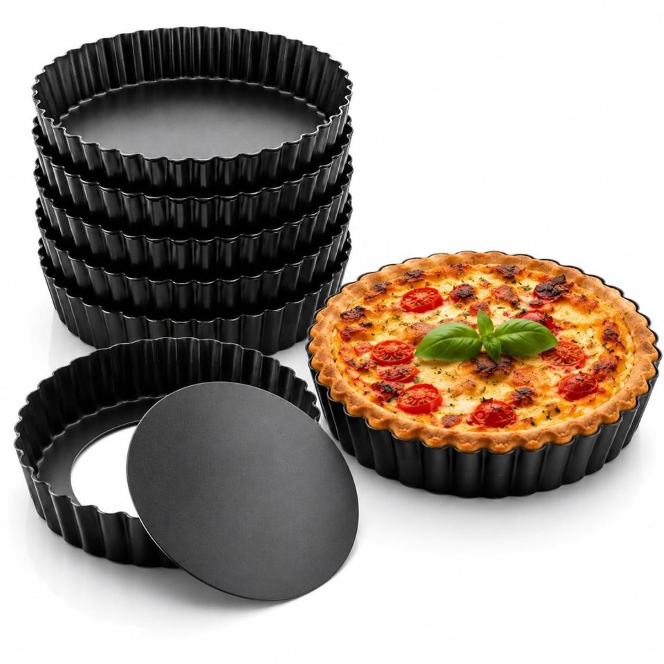 Famanu Set van 6 mini tartelette vormen 10 cm